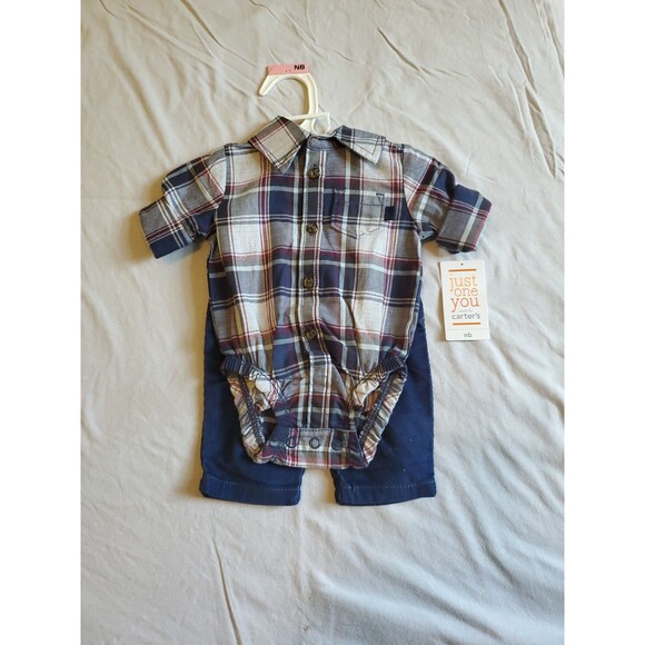 Carter’s Just One You Baby Boy Romper + Gerber 5 Bodysuits NB | New with Tags - Picture 1 of 10